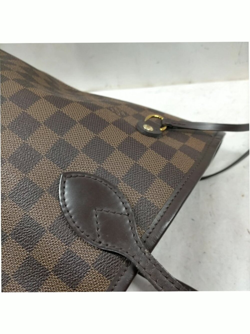 Authentic Louis Vuitton Neverfull MM Damier Ebene Tote Brown LV Shoulder Bag - Picture 9 of 16